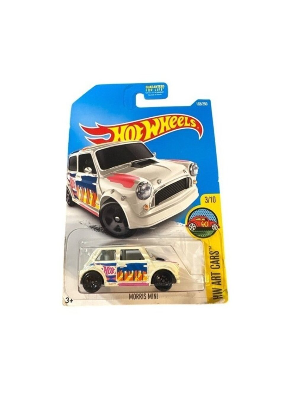 Die Cast Hot Wheels Morris Mini HW Art Cars White 193/250 3/10 Collectible 2015 - Picture 1 of 5